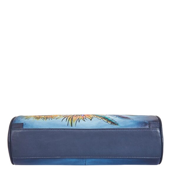 Leather Hand Painted Tote Bag – Ladies Top Handle Handbag, Crossbody Bag - Picture 6 of 9